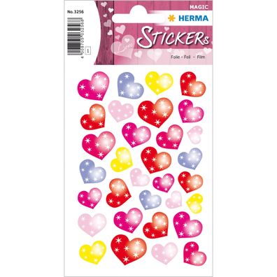 Herma MAGIC Sticker Punkteherzen, Prismaticfolie