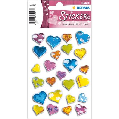 Herma MAGIC Sticker HERZEN, STONE