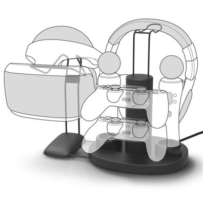 Speedlink 4in1 Charging Station Ladegerät + Halterung für PS4 PS VR Controller