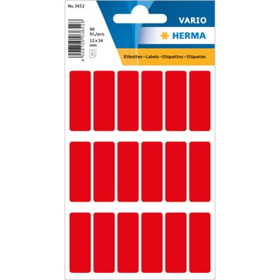 Herma VARIO Etiketten ROT 12x34