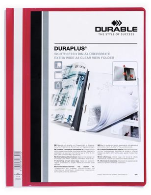 Durable Angebotshefter Duraplus A4 rt transp Deckblatt mit Tasche