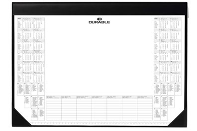 Durable Schreibunterlage sw 590x420mm mit Kalenderblock