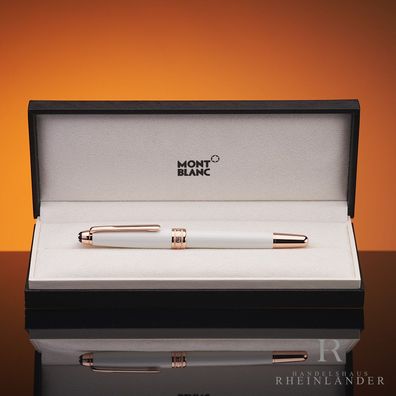 Montblanc White Solitaire Red Gold Singapore Special Edition Rollerball 113324