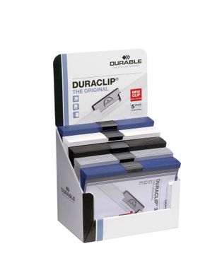 Durable Klemm-Mappe Duraclip Display 50St Art 2200 f sort