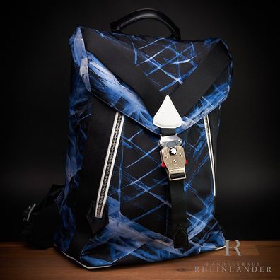 Montblanc Leather Goods Meisterstück Selection Glacier Backpack Blue 129736 ID