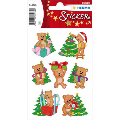 Herma DECOR Sticker Weihnachtsbären