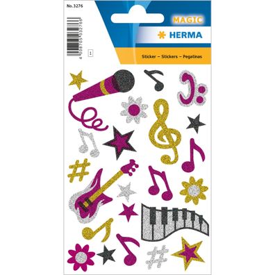 Herma MAGIC Sticker MUSIK, Glittery