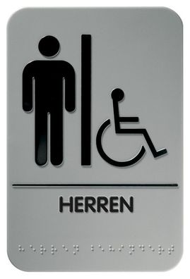 Durable Piktogramm Braille Herren si Herren behind. Blindenschrift