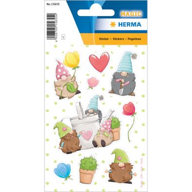 Herma MAGIC Sticker Gartenzwerge, SEIDE