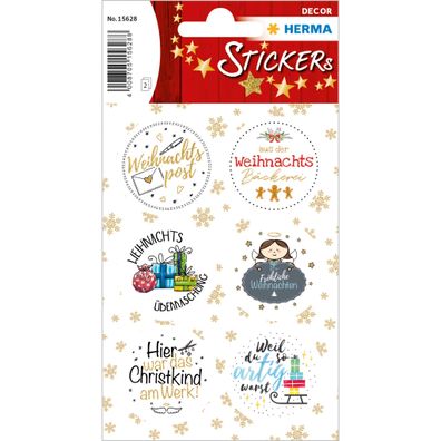 Herma DECOR Sticker Weihnachtspost, Beglimmert