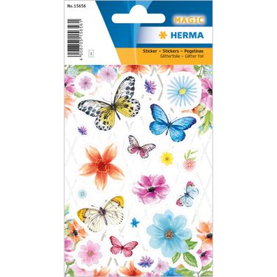 Herma MAGIC Sticker Blumenparadies, FOLIE Beglimmert