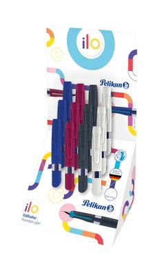 Pelikan Schulfüller ilo P475D M farbig sortiert im 12er Display