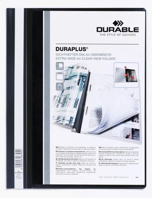 Durable Angebotshefter Duraplus A4 sw transp Deckblatt mit Tasche