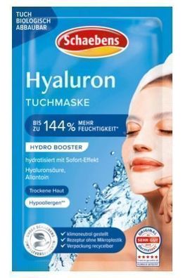 Schaebens Hyaluron Maske in Sheet - Feuchtigkeitsspender 5er Pack