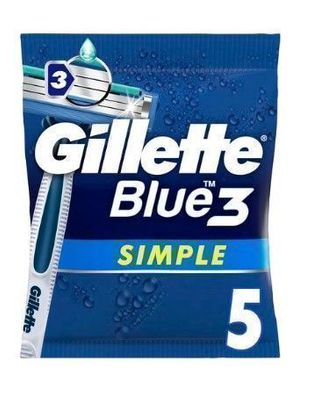 Gillette Blue3 Simple, 5 Stück - Einwegrasierer