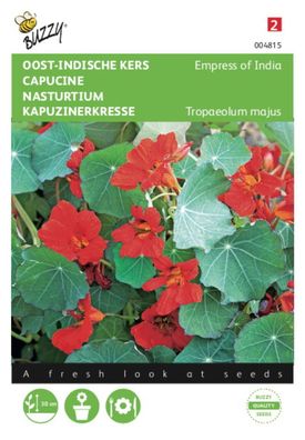 Seeds Tropaeolum Indische Kirsche Empress of India Buzzy