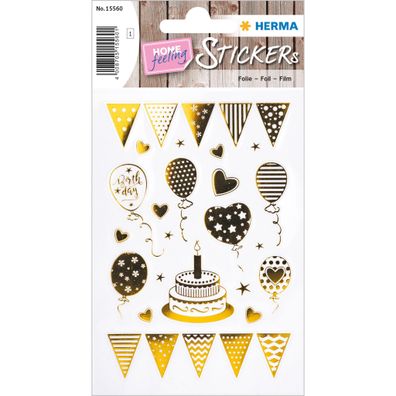 Herma Sticker Creative Birthday Birthday Party Goldfolie 1 Bl