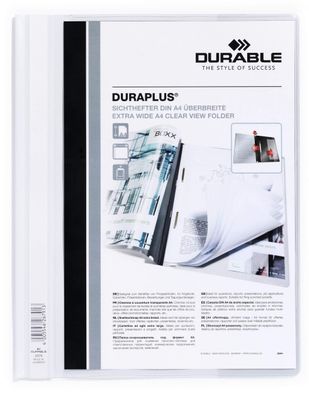 Durable Angebotshefter Duraplus A4 ws transp Deckblatt mit Tasche