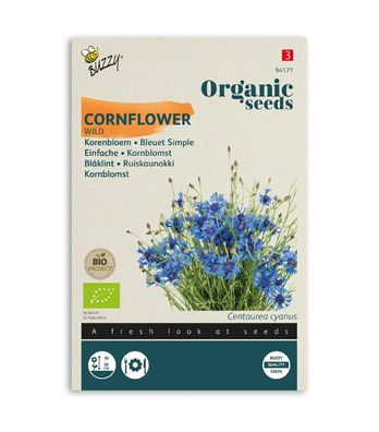 Samen wilde Kornblume 0.5 Gramm Organic Tuinplus