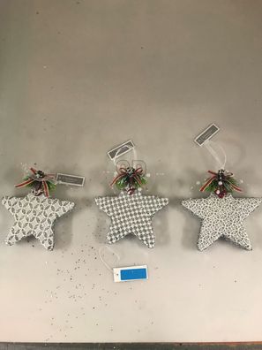 Xmas Star Schaumstoff 15 cm 3Ass Silve Weihnachten Nampook