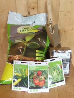 Geschenkpackung Saatgut Gemüsegarten Tomaten, Salat und Zucchini Warentuin mix