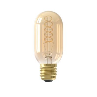 LED Vollglas Flex Filament Röhrenlampe 220 240V 3.8W 250lm E27 T45x110 Gold 2100K D