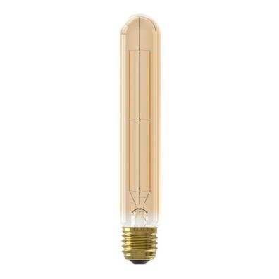 LED Vollglas LangFilament Röhrenlampe 220 240V 4,5W 470lm E27 T32x185 Gold 2100K Di