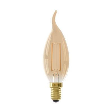 LED Vollglas Filament Tip Candle Lampe 220 240V 3,5W 250lm E14 BXS35 Gold 2100K Dim