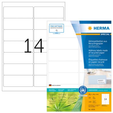 Herma Etiketten Recycling A4 100 99,1x38,1