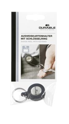 Durable Namensschild Halter d. gr Ausweishalter m Schlüsselring