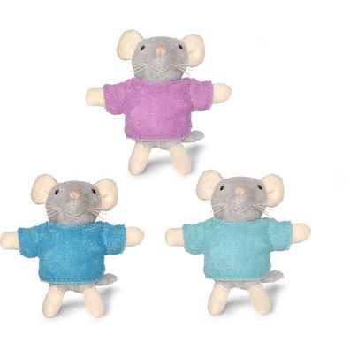 Sam & Julia Plüsch-Maus: The Triplets (Drillinge) 12 cm Baumwolle & Polyester ab