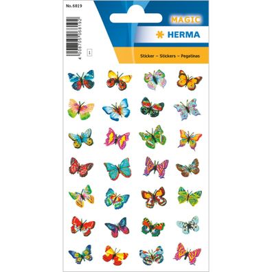 Herma Sticker MAGIC Tiere Schmetterlinge beglimmert 1 Bl