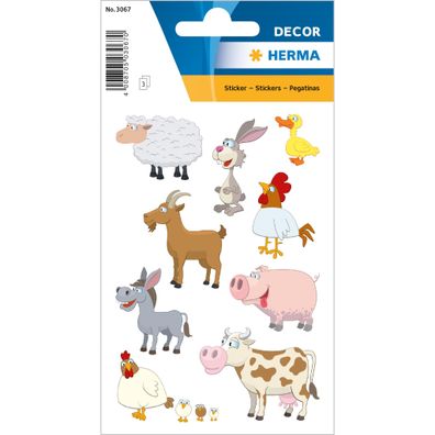 Herma Sticker DECOR Tiere Lieblingstiere 3 Bl