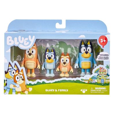 Moose Toys BLUEY Figuren-4er-Pack (Familie)