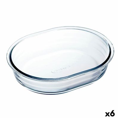 Backform Ô Cuisine Ocuisine Vidrio Durchsichtig Glas Oval 25 x 20 x 6 cm 6 Stück Defa