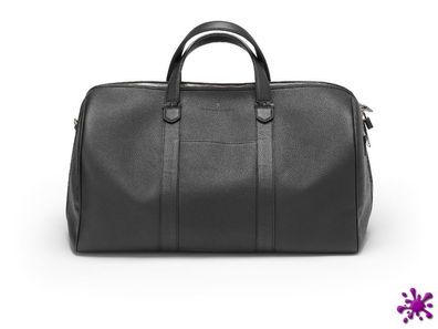 Reistetasche Weekender, Leder, schwarz