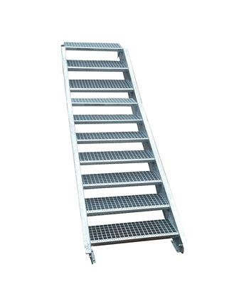 10 Stufen Stahltreppe Breite 60 - 160 cm Geschosshöhe 150 - 200 cm ohne Geländer