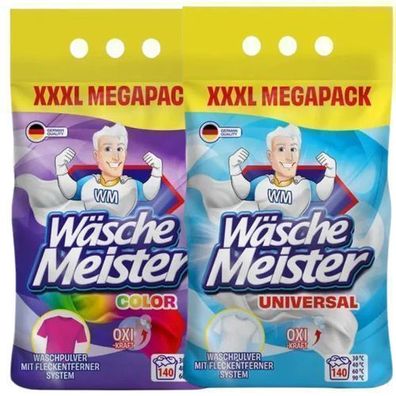 WäscheMeister Universal- und Colorwaschmittel 2x10,5 kg