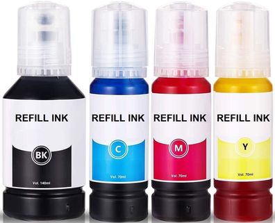 350 ml Druckertinte für Epson Ecotank ET-2862 ET-2864 ET-2865 ET-2870 ET-2871