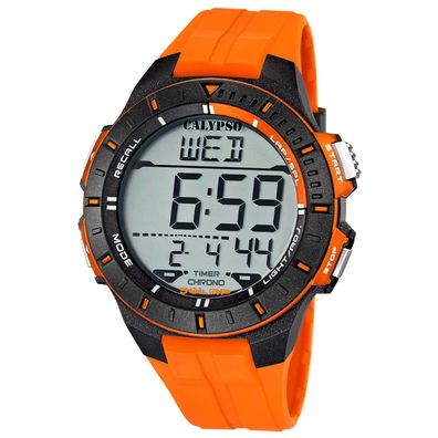 Calypso Herrenuhr Digital Orange/Schwarz K5607/1