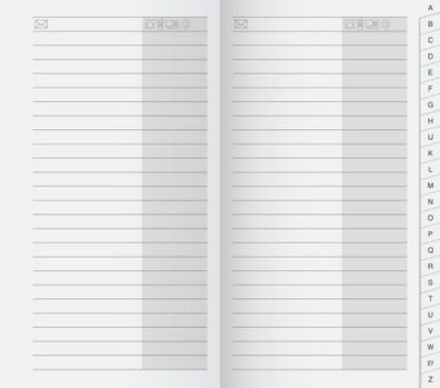 rido/idé 7045790 Adress-Registerheft Taschenkalender Blattgröße 8,7 x 15,3 cm