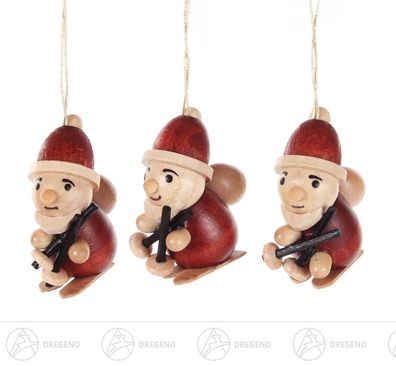 Baumschmuck Behang Weihnachtsmann rot (3) H=ca 4 cm NEU Erzgebirge Baumbehang