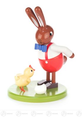 Ostern &amp; Frühjahr Hase mit Kücken groß BxHxT 12,5 cmx16 cmx11 cm NEU