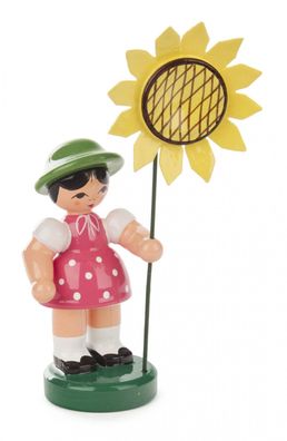 Ostern &amp; Frühjahr Blumenmädchen rosa/grün, Blume gelb BxHxT 25x90x25mm NEU Blume