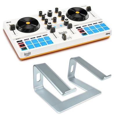 Hercules DJControl Mix Ultra mobiler DJ-Controller mit Laptopständer