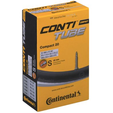 Continental Fahrrad Schlauch 20 Zoll 32-406 bis 47-451 SV-Ventil 20x 1 1/4 1,75