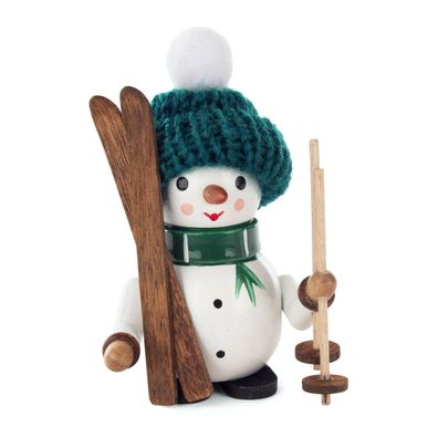 Miniaturfigur Schneemann Richard mit Ski BxHxT 5x8x5cm NEU Weihnachtsfigur