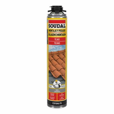 Schaum Soudal Polyurethan Pistole Dach Grau 750 ml Default Title