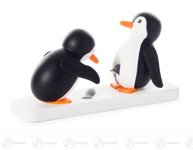 Miniatur Pinguin Nachwuchsfreude BxHxT 8 cmx4 cmx2,2 cm NEU Erzgebirge Holzfigur