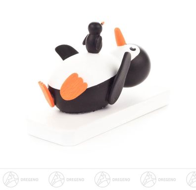 Miniatur Pinguin Vaterglück H=ca 3,5cm NEU Erzgebirge Weihnachtsfigur Holzfigur